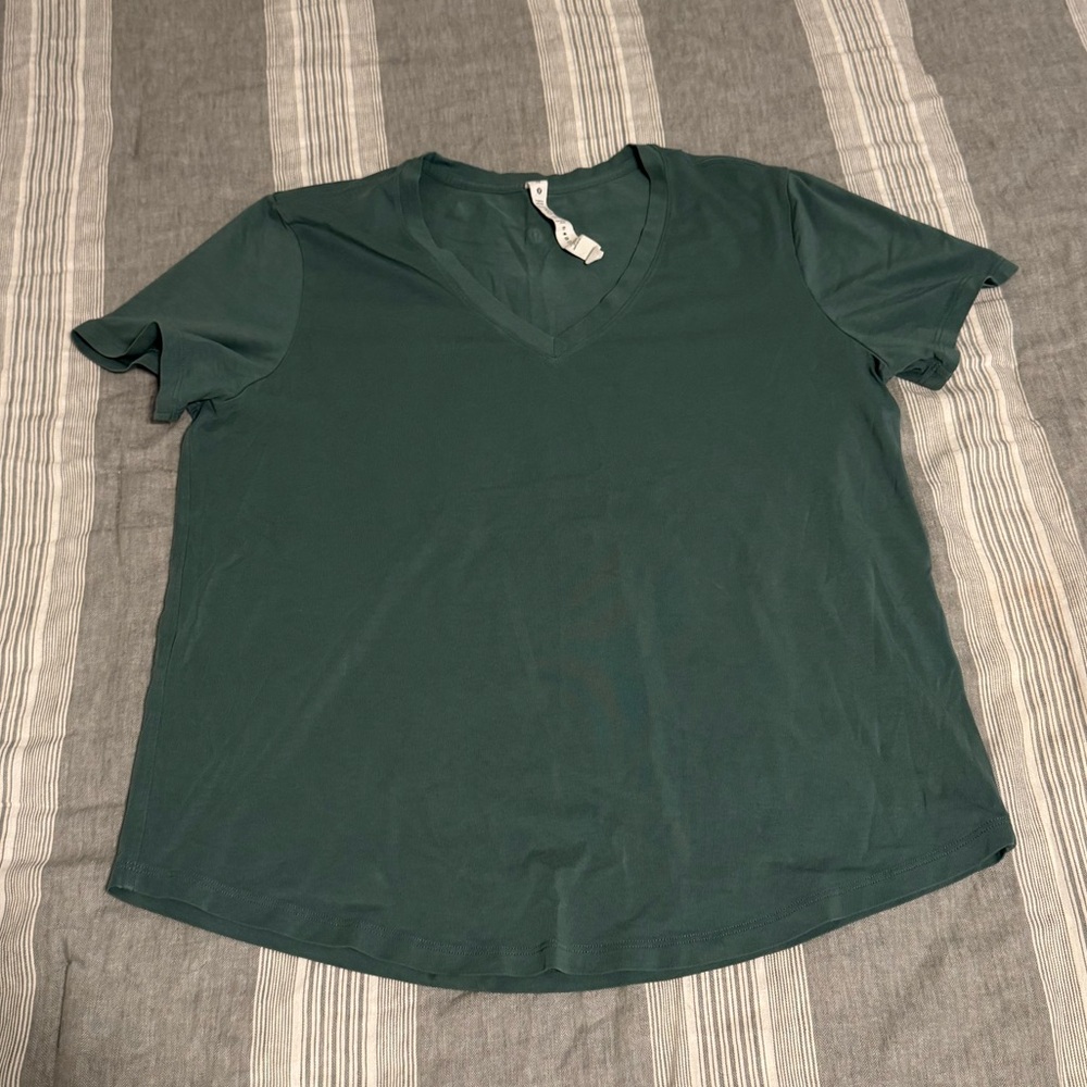 Lululemon love v neck tee tidewater teal size 10